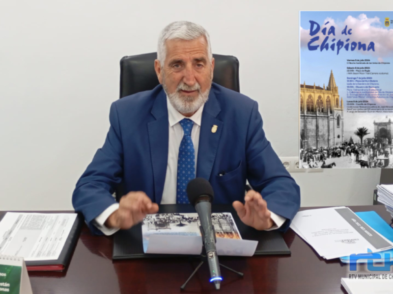 Los actos del Día de Chipiona se celebrarán del 5 al 8 de julio e incluyen la entrega a José Mercé del título de Hijo Adoptivo
