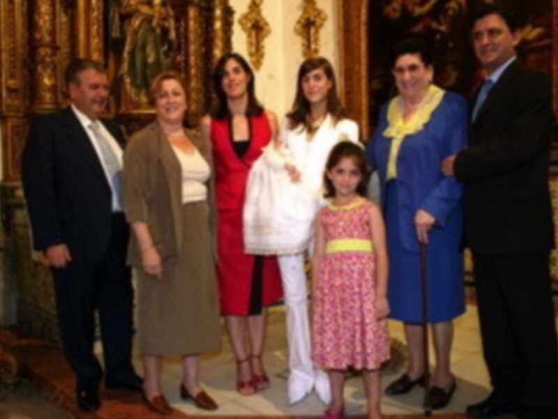 Bautizo de Carmen Gallardo Martin, hija del doctor Gallardo y Mamen Martin