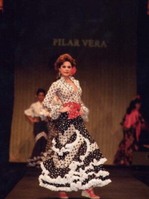 Los mejores trajes de flamenca de Pilar Vera , la modista sevillana de las misses
