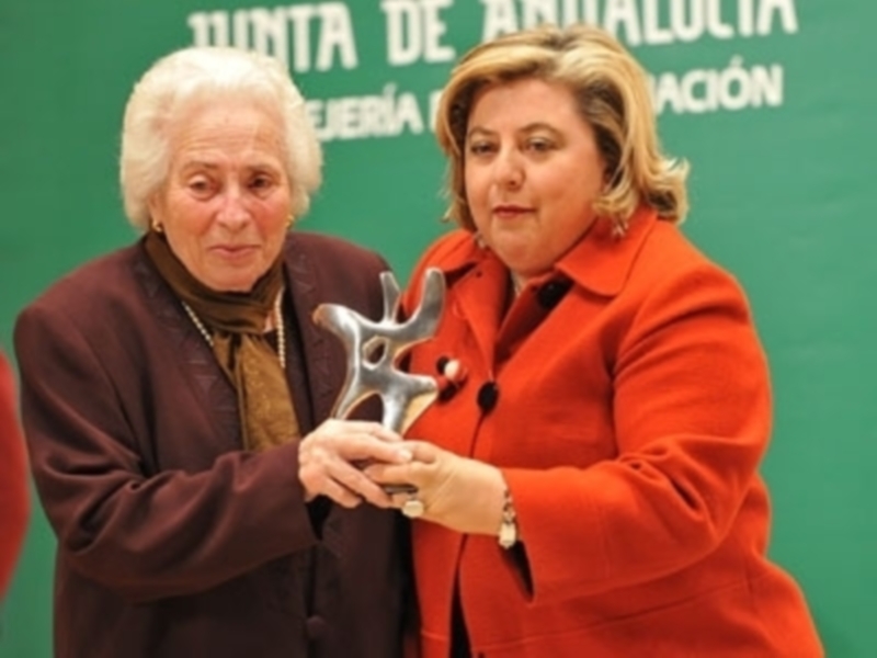 La chipionera Mercedes Carranza VIII Premio Andaluz Del Voluntariado De La Junta De Andalucía