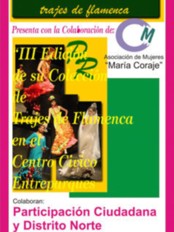 Mañana sábado, Pepa Romero presenta en colaboración con la Asociación de Mujeres María Coraje  la III Edición de la Colección de Trajes de Flamenca 2009, en el Centro Cívico Entreparques.