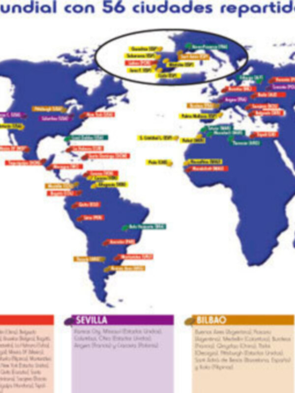 Un Mundial con 56 ciudades repartidas por cuatro continentes