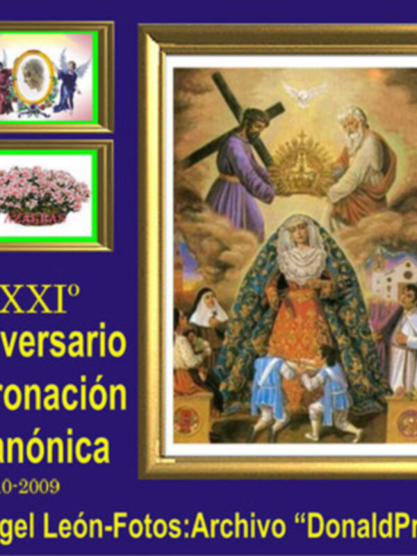 Celebremos el XXIº Aniversario de la Coronación de la Stma. Virgen de las Angustias, próximo jueves 29 a las 20:30 h