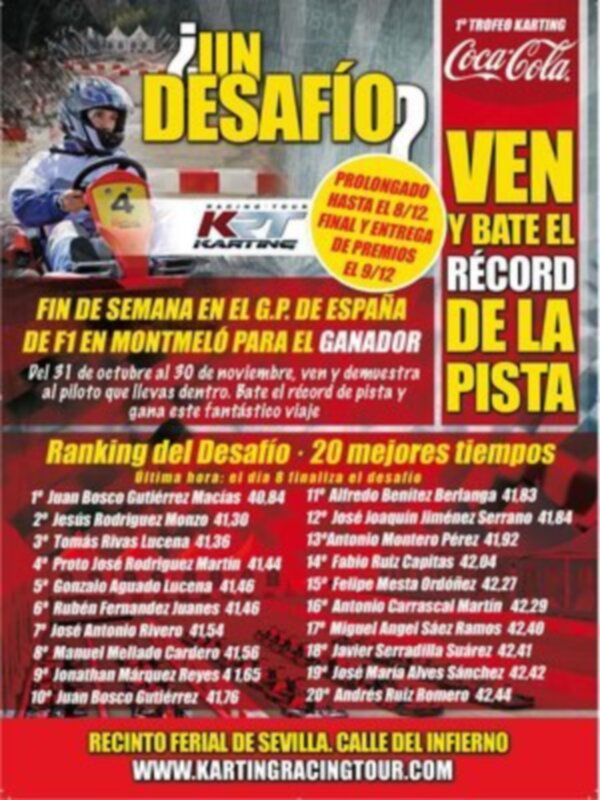 El espectáculo del Desafío Coca-Cola Karting Racing Tour se prorroga una semana