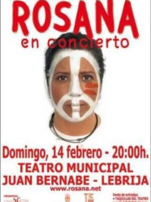 Rosana en concierto en Lebrija el 14 de febrero