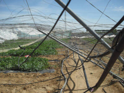 Un tornado pasó este fin de semana por Chipiona dejando importantes daños y desperpectos