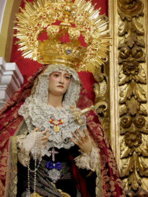 Conceden la Medalla de Oro de la Asociación Santo Ángel de la Policía de Jerez a la Virgen de los Dolores(Chipiona)