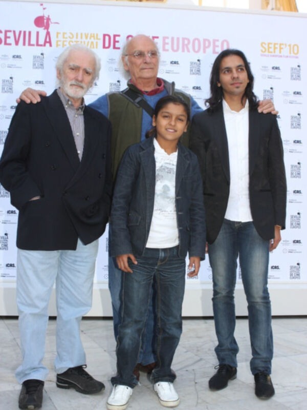 Farruquito acompaña a Carlos Saura a la presentación de la película Flamenco, Flamenco