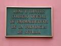 Placa del Colegio Oficial de Farmacéuticos de Sevilla