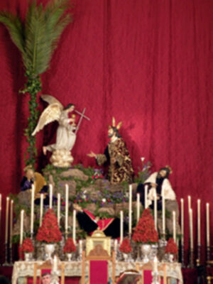 Galería del Altar y Solemne Quinario en honor de Ntro. Sr Jesucristo Orando en el Huerto de la Hermandad de Monte-Sión