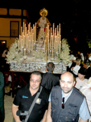 La Fe Mariana de todo un pueblo con su Patrona la virgen de los Dolores de Rinconada (Sevilla)