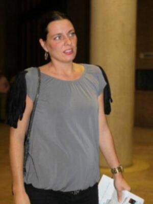 Alejandra Osborne y su marido en el cuarto mes de embarazo