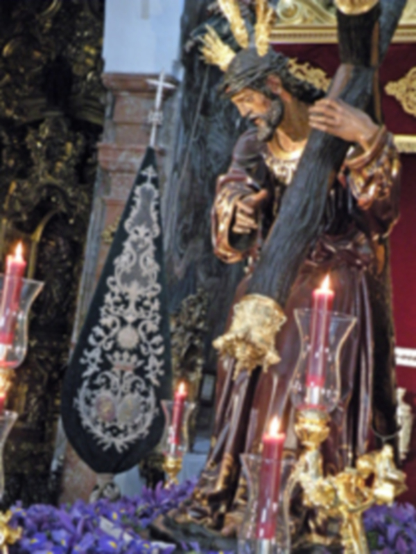 El Cristo de la Salud de la Hermandad de la Candelaria, presidio el Vía crucis, del consejo, de Hermandades y Cofradías de Sevilla 2012.