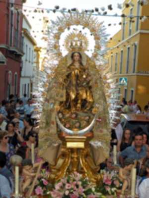 Procesión marinera de la virgen del Carmen de Calatrava.