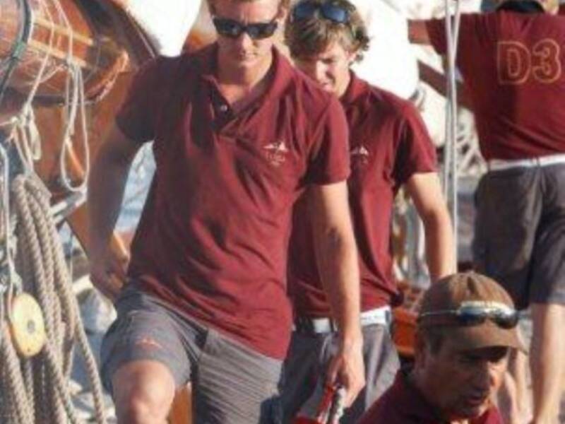 Piere Casiragui, tercer hijo de la Princesa Carolina de Mónaco y miembro de la Tripulación del Tuiga, en "la Semana Clásica de Puerto Sherry"