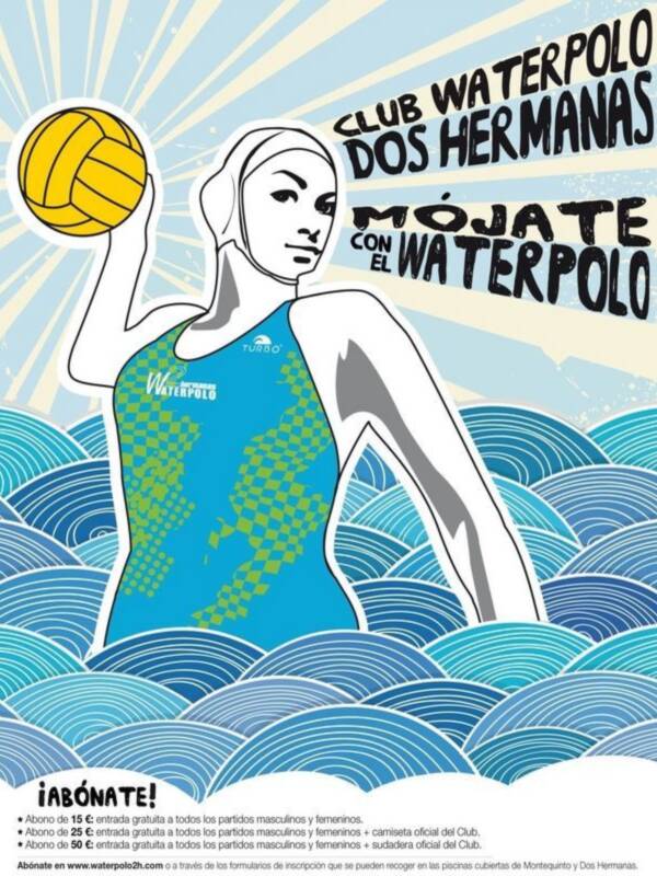 El C.W. Dos Hermanas-EMASESA repite con la campaña 'Mójate con el waterpolo'