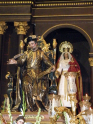 Sevilla.En la villa de Alcalá del Río (Sevilla), se celebró la procesión de subida del Santo Patrón San Gregorio de Osset