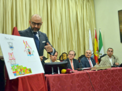 Sevilla. El Ateneo Sevillano presento los nuevos diseño de las carrozas de la  cabalgata de Reye 2013.