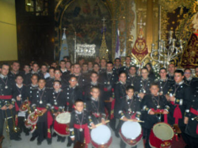 Sevilla.Concierto de marcha procesional de la A.M Dulce Nombre de Jesús de Estepa  en la Iglesia  Parroquial por la Hermandad del Nazareno de Alcalá del Rio.