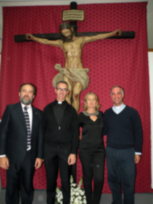 Sevilla. Bendición e inauguración del estudio de escultura de Manuel  Mazueco García.