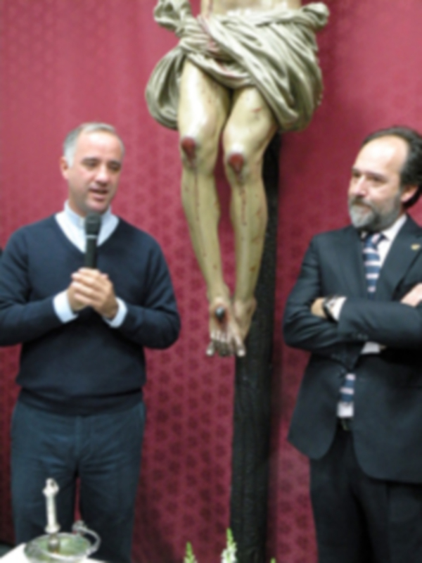 Sevilla. Bendición e inauguración del estudio de escultura de Manuel Mazueco García.