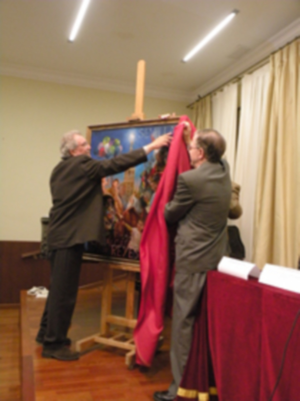 Sevilla.Presentado el cartel anunciador de la cabalgata de Reyes Magos del 2013, obra del pintor José Alberto Bedoya.