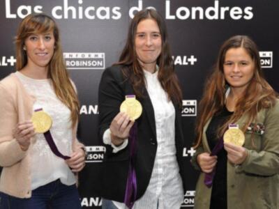 Las chicas de oro de olimpiada de Londres despiden el año con Michael Robinson en Canal Plus 