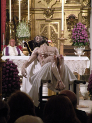 Santa misa de juramento y traslado del Cristo de la Caridad de Santa Marta a su paso procesional.