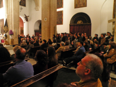 Santa misa de juramento y traslado del Cristo de la Caridad de Santa Marta a su paso procesional.
