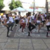 Cuarenta personas participan en la grabación de un flashmobs contra la violencia de género que se difundirá por las redes sociales(Chipiona)  