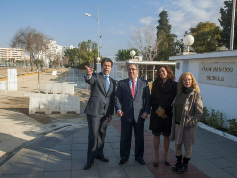 La reurbanización del Paseo Remeros de Sevilla estará terminada a finales de febrero