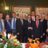 Sevilla .Recepción de Hermandades y Hermanos Mayores en la caseta del Círculo Mercantil e industria de Sevilla.