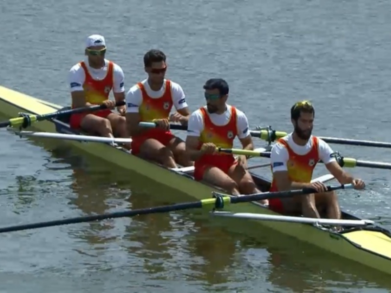 El cuatro sin timonel sevillano roza la medalla en el Europeo