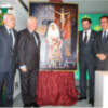 Presentación en el nuevo auditorio de Caja Rural del Sur del cartel de la Semana Santa de Sevilla 2016, obra del pintor y arquitecto César Ramírez