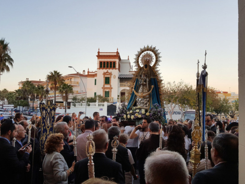 Procesión de Nuestra Señora de Regla del Pinar hasta el Santuario con motivo del Año Jubilar de la Misericordia