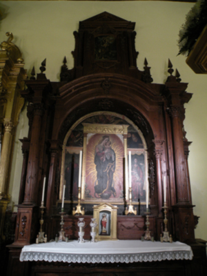 Hernando de Esturmio pintó a Nuestra. Sra. de Roca-Amador en la Parroquia de Alcalá del Río.