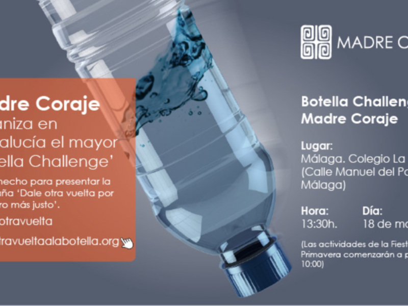 La Asociación Madre Coraje organiza el mayor ‘Botella Challenge’ jamás hecho para presentar su campaña ‘Dale otra vuelta por un futuro más justo’
