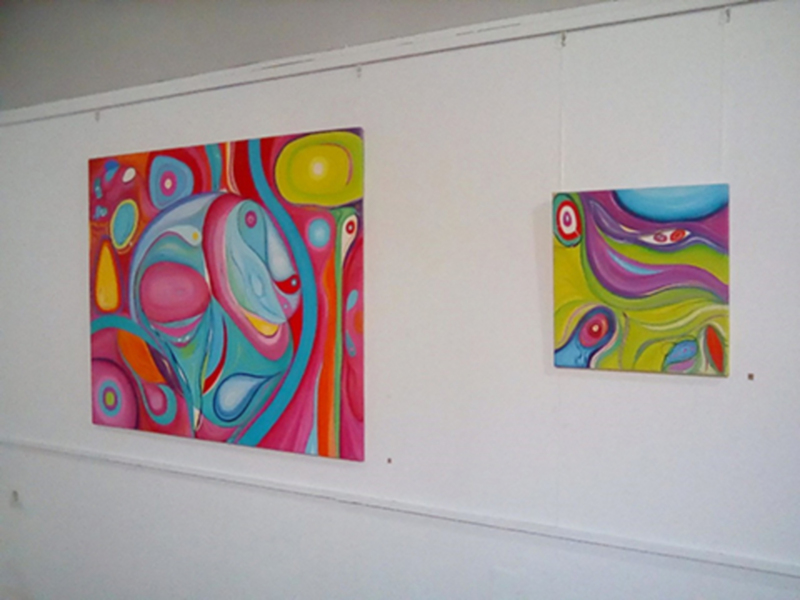Exposicion de cuadros pintados por Antonio Rueda en la sala "Espacio Vacío-El Chusco", Chipiona.