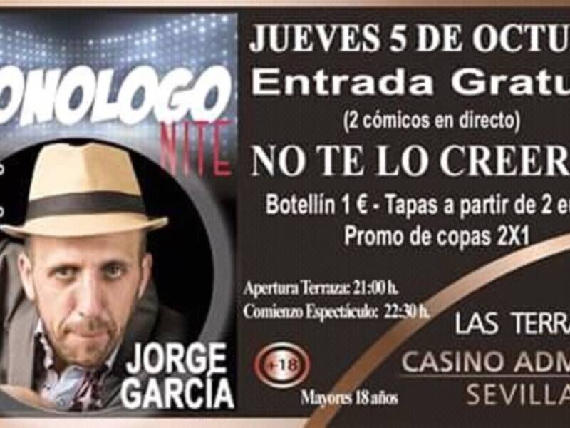 De nuevo, Juan Cano nos presenta a uno de los mejores humoristas del panorama nacional, Jorge García