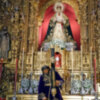 La imagen cristifero de la titular de la Esperanza de Triana restaurado por Pedro Enrique Manzano