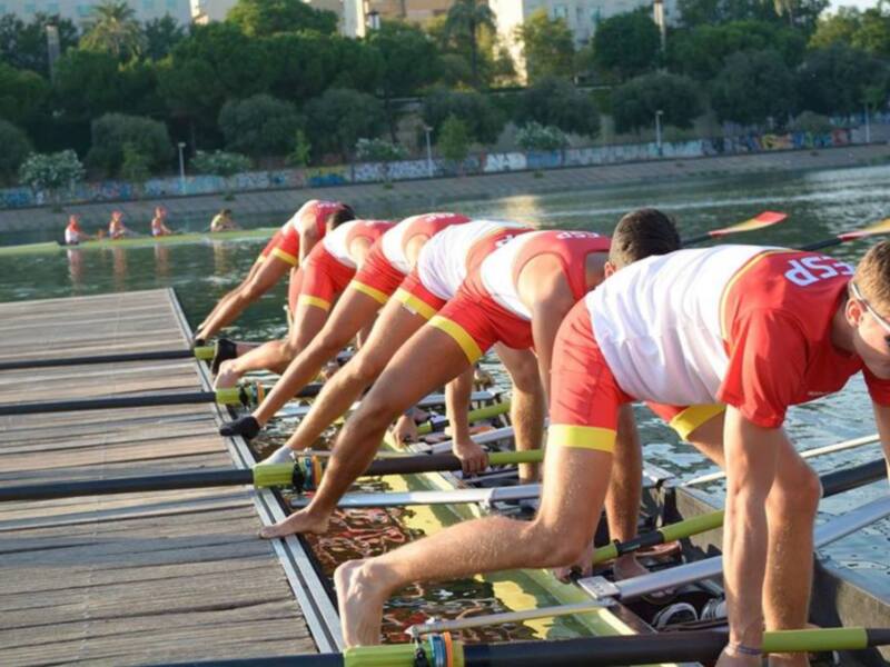 Concentración de la selección española de remo
