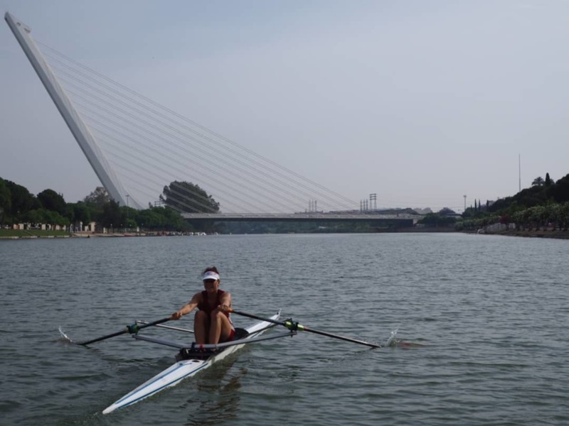 Concentraci´ón de la selecci´ón española de remo en La Cartuja