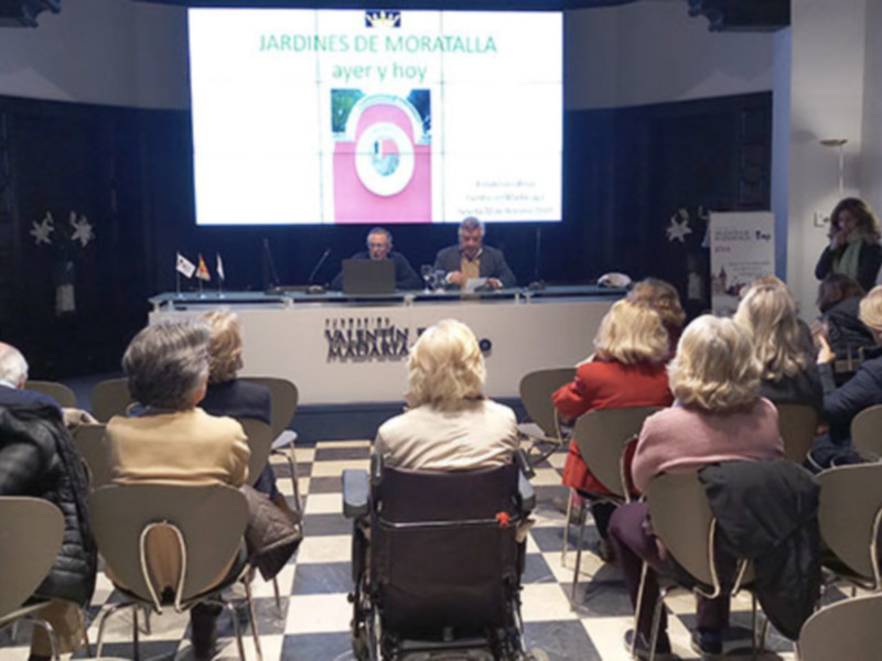 Conferencia sobre los Jardines de Moratalla en la Fundación Valentín de Madariaga.