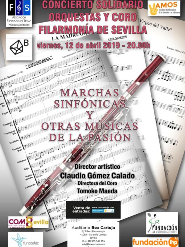 La Orquesta Filarmonía, dirigida por Claudio Gómez Calado, dará concierto solidario en Cartuja Box el 12 de Abril a beneficio de VAMOS