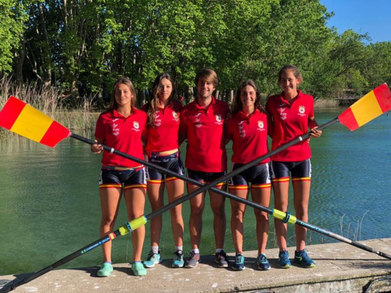 Sexteto andaluz en el Campeonato de Europa júnior de remo