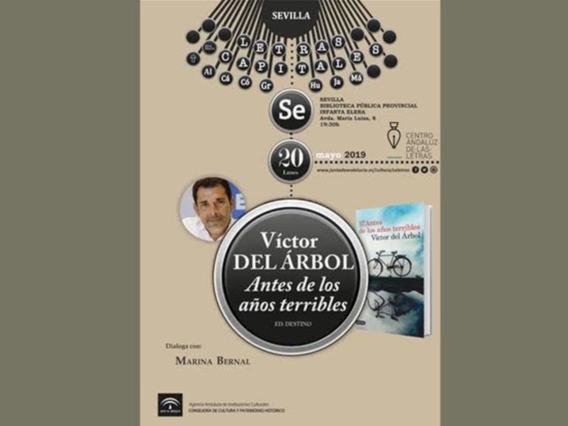 Marina Bernal presenta hoy ‘Antes de los años terribles’ (editorial Destino) del escritor  Víctor del Árbol