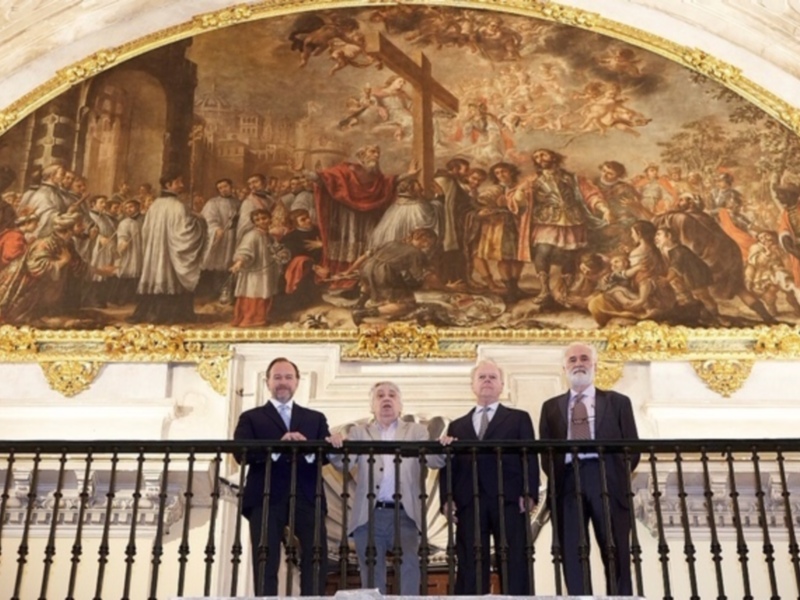 Fundación Caja Rural del Sur y la Hermandad de la Caridad presentan la restauración del cuadro “Exaltación de la Cruz” de la Iglesia de San Jorge