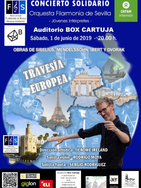 Concierto solidario de la Orquesta Filarmonía el día 1 de Junio en Auditorio Box de Sevilla para Oxfam Intermón