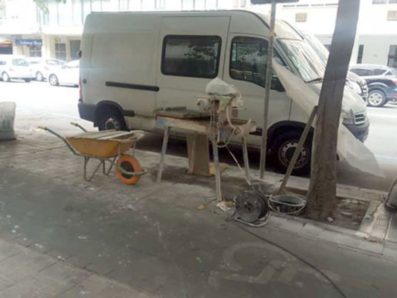 Las obras en la vía pública, siguen siendo la causa de daños en el arbolado viario.