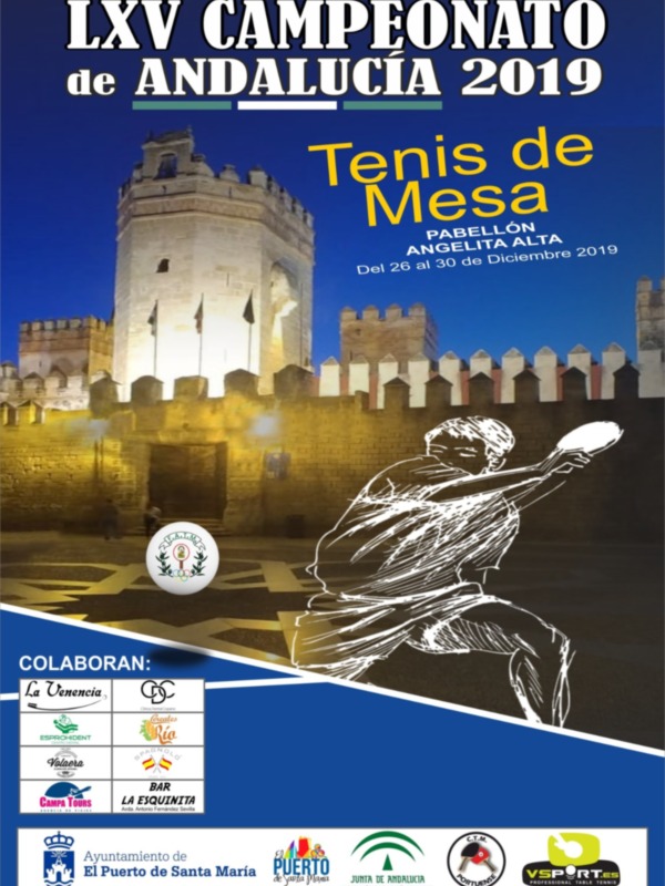 LXV Campeonato  de Andalucía de tenis de mesa en El Puerto de Santa María